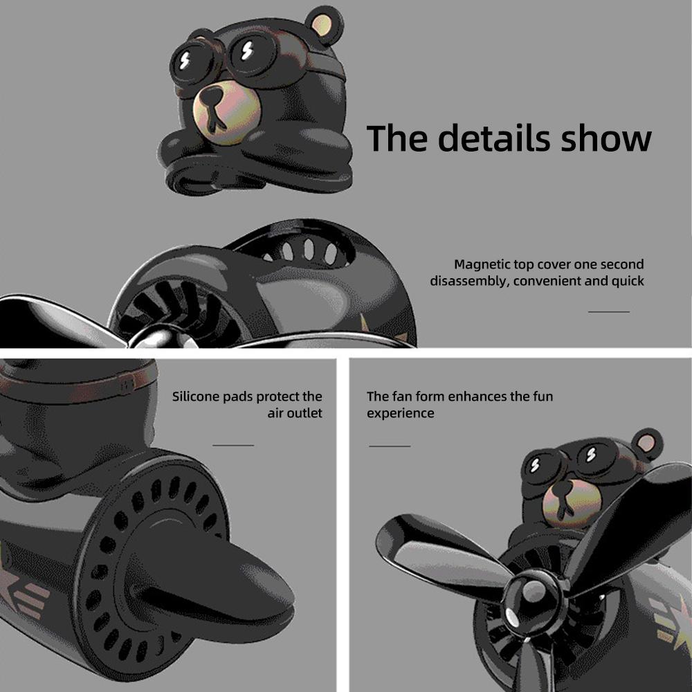 Cute Car Air Vent Perfume Decor Bear Pilot Modeling Car Fragrance Ornament Auto Interior Decoration