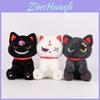 Cute Black Cat Plush Toy For Halloween Dark Pirate Theme Soft Stuffed Animal Gift