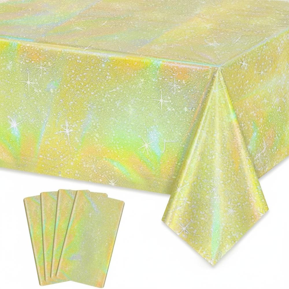 Shiny Disposale Tablecloth Aluminum Film Party Decoration  Birthday Wedding Party Supplies