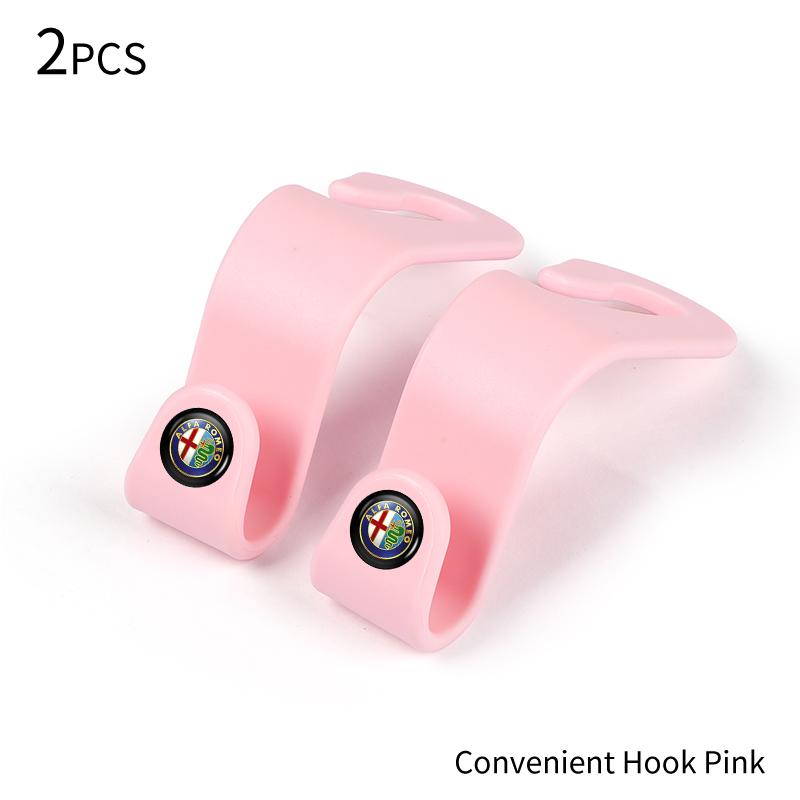 IJOPV1 Car Seat Headrest Hook Auto Rearseat Hanger Accessories For Alfa Romeo 159 Giulietta Giulia 147 Mito 156 166 GT Stelvio F1 Brera