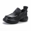 Fashion 2024 Natural Cow Genuine Leather Autumn Summer Women Comfy Flats Ladies Loafers Slip on Female Platform Wedge Shoes