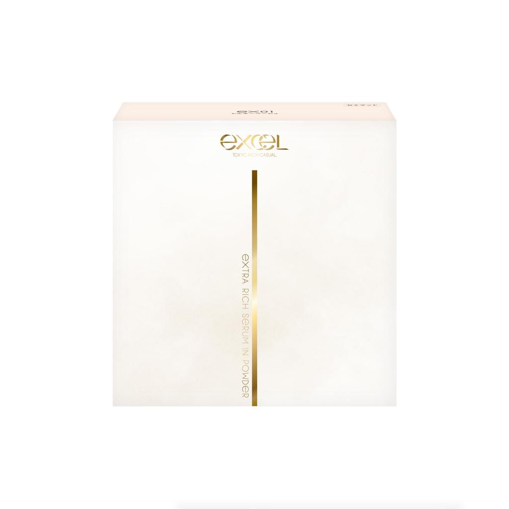 excel Extra Reichhaltiges Serum-In-Puder EX01 Seidiges Beige Loses Puder Semi-Mattes Finish