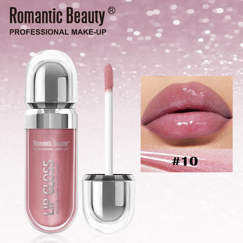 Mirror Pearlescent Lip Gloss Shimmer Plump Lip Gloss Easy to Color Lip Glaze Long-Lasting Liquid Lipstick Plumping Lip Oil