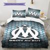 OM logo Bedding Quilt Set Quilt Cover Pillowcase Home Decoration Birthday Gift (1 * duvet cover + 2 * pillowcase, without core)