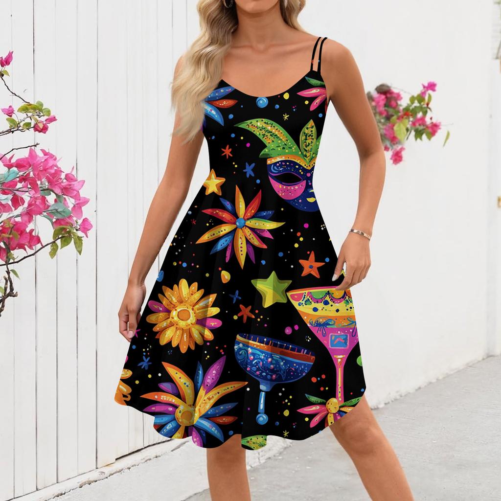 Women's Halloween Print Sexy Off-The-Shoulder Punk Vintage Dress