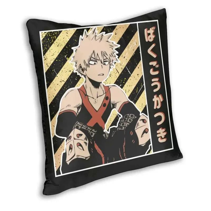 My Hero Academia Cushion Covers Sofa Decoration Katsuki Bakugou Anime Square Throw Pillow Case 40x40cm