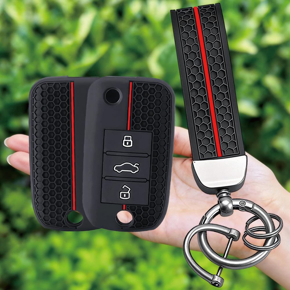 Keychain For Roewe RX5 MG3 MG5 MG6 MG7 MG ZS GT GS 350 360 750 Silicone Car Flip Key Case Cover Bag Shell Protector Accessories