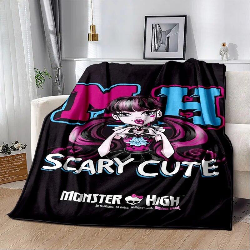 3D Monster High Anime Cartoon Blanket,Soft Throw Blanket for Home Bedroom Bed Sofa Picnic Travel Office Rest Cover Blanket Kids
