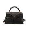 One shoulder crossbody portable texture bow women's temperament spring new simple fashion small square bag