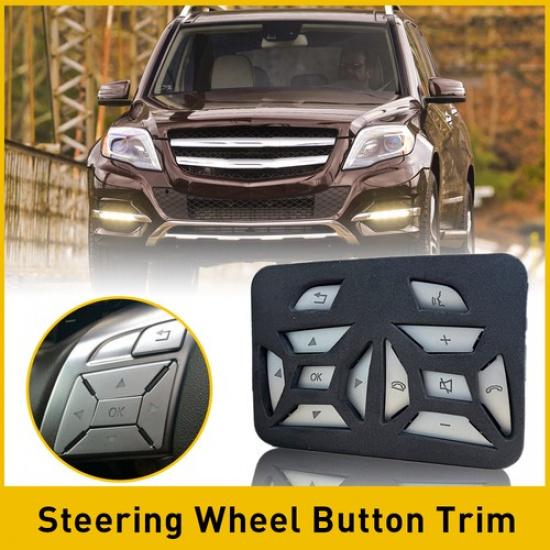 Steering Wheel Button Silver Trim FOR Benz Mercedes A B C Class GLC CLA CLS EOA