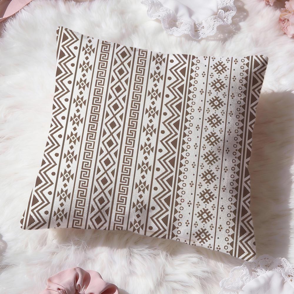 Artistic Border Cushion Cover Premium Comfort Reversible Pillow Cove Two In One Design for Any Room  Car Interior