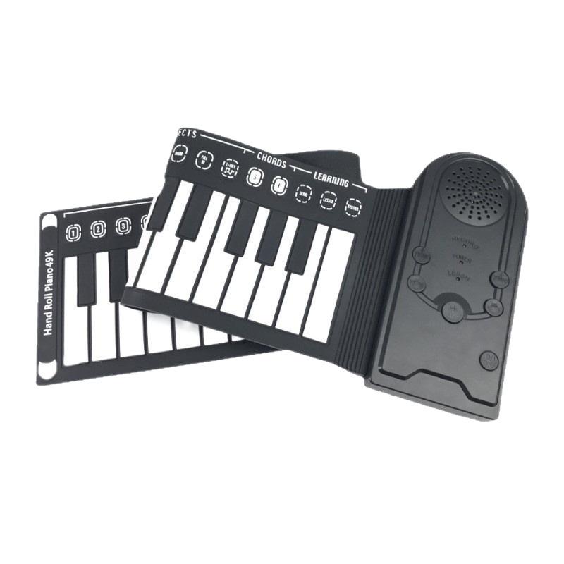 49-Key Silicone Foldable Piano for Beginners - Portable Electronic Keyboard, Child-Friendly Gift