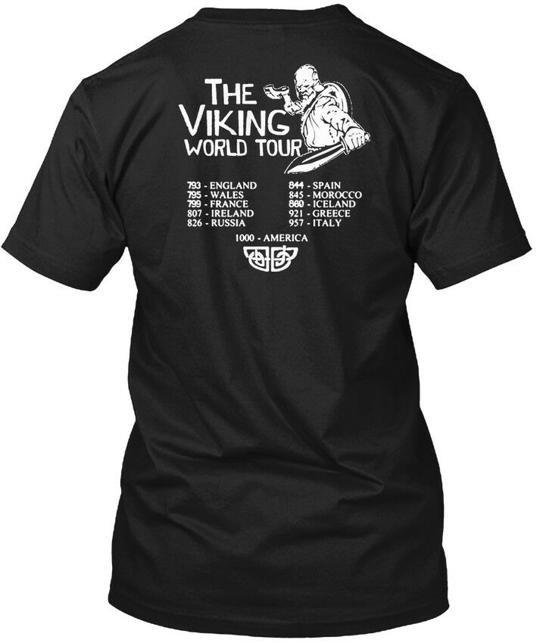 

Viking World tours The 790-england 795-wales T-Shirt Made in USA Size S to 5XL L