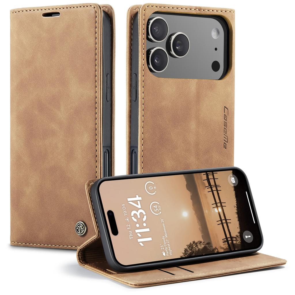 For iPhone 17 Pro Wallet Case CASEME 013 Series PU Leather Phone Cover Stand