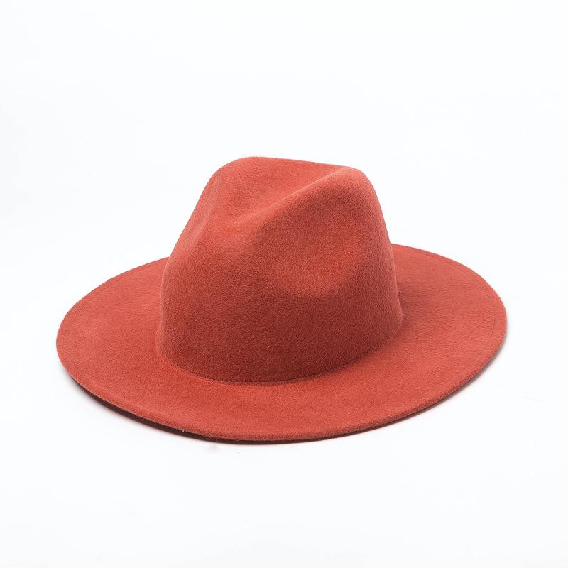 Autumn and winter new multi-color decorative with delicate wool jazz top hat casual fashion felt jazz hat