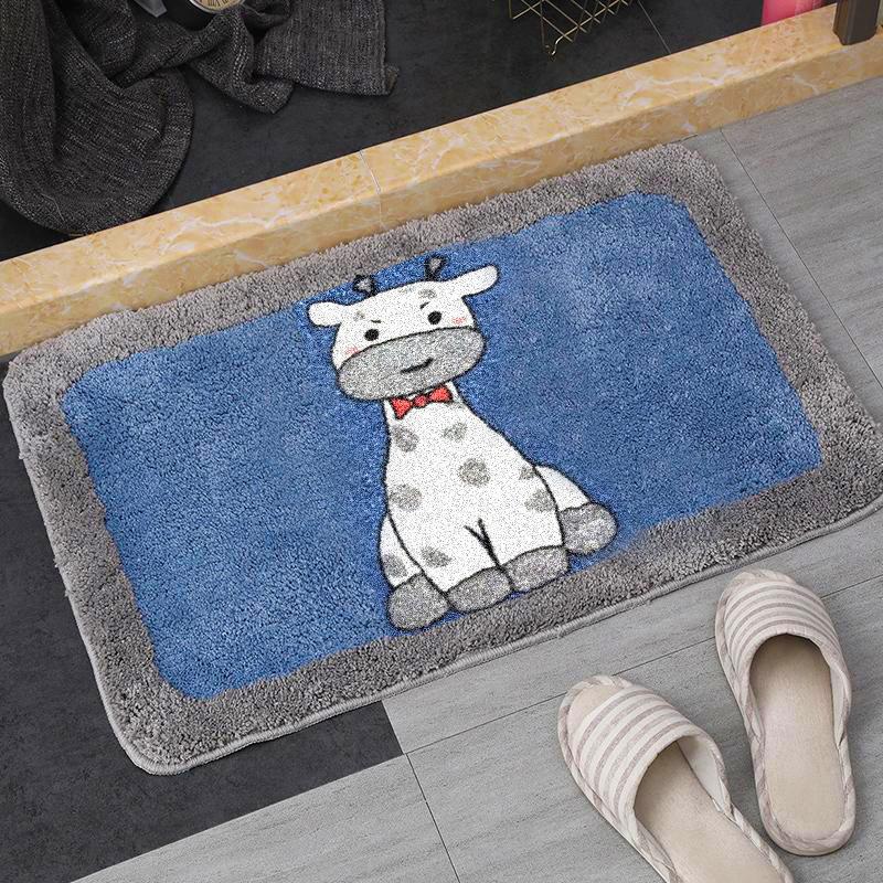 Imitation cashmere bathroom floor mat absorbent foot mat household quick-drying carpet