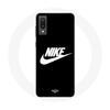 Case for Samsung Galaxy A02 Nike Logo White Black Background