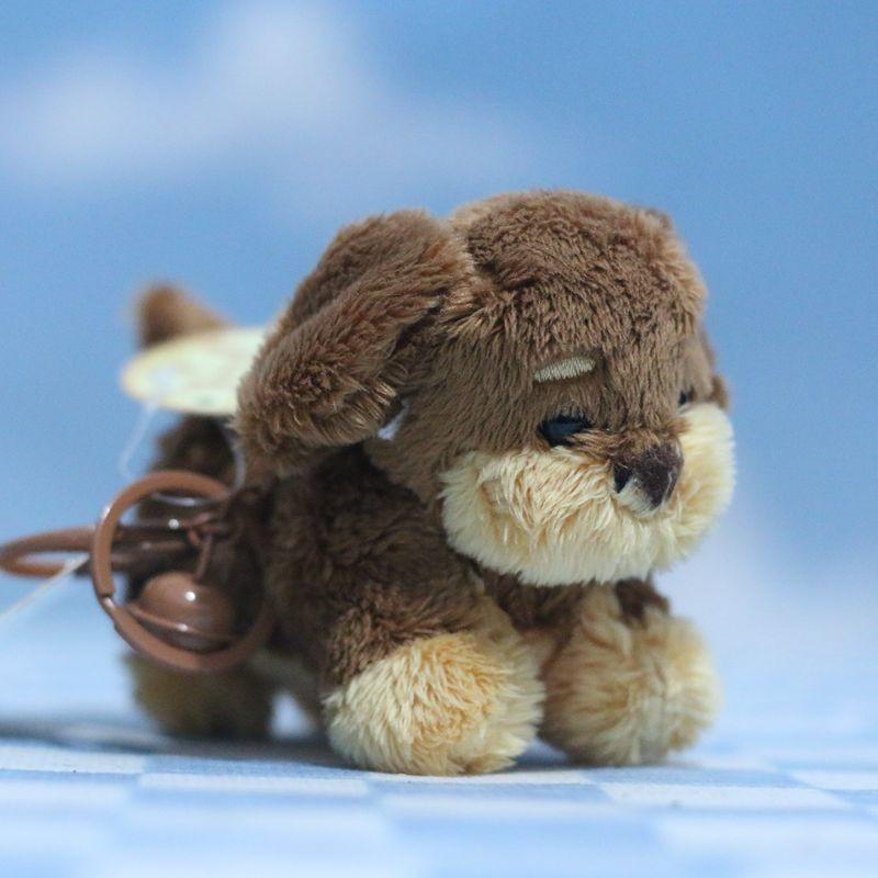 Adorable Plush Sausage Dog Keychain Cute Squeaky Dachshund Doll Backpack Charm