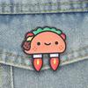 Cute Rocket Taco Enamel Pins Funny Mexican Food Jetpack Brooches Lapel Badge Cartoon Jewelry Accessory Gifts For Friends
