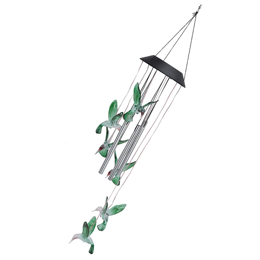 Solarleuchte Keine Verkabelung Intelligente Lichtsteuerung IP45 Wasserdicht ABS Aluminiumrohr Windspiele Vogelanhänger Bunt