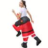 Christmas Costume, Party Set Christmas Eve Holiday Fun Character Riding Santa Inflatable Costume Figure Clothes