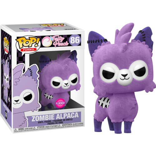 Leckerer Pfirsich-Lavendel-Zombie-Alpaka-Flock-Pop! Vinyl
