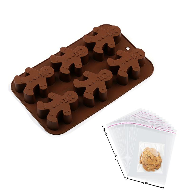 Chocolate Mould Handmade Candy Jelly Pudding Mold Flower Snowman Shape Silicone Moulds Baking Tool for kitchen Accessories