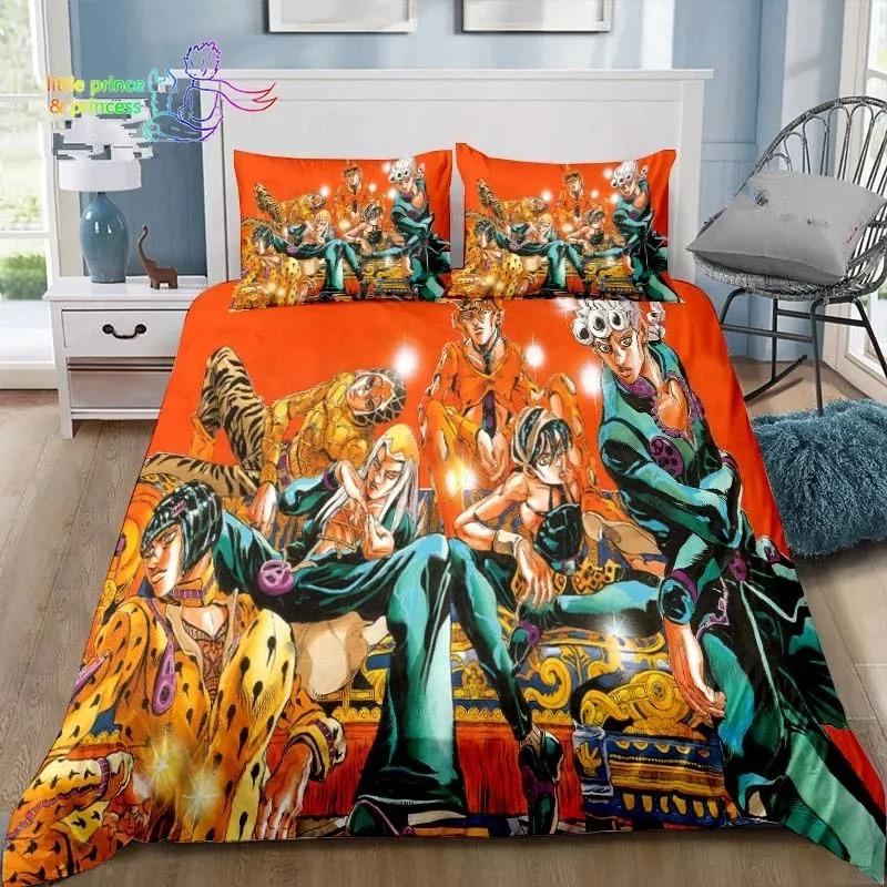 

Jojolion Adventure Comfortable Duvet Quilt Cover Pillowcase Bedding Set Children Bedroom Decoration Home Textile 70x133cm 2pcs