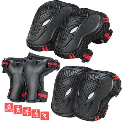 6-teiliges Knieschoner-Set mit Ellenbogen- und Handgelenkschützern, Schutzausrüstung, Sicherheitsschutzpolster für Skateboard, Radfahren, Reiten für Erwachsene