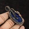 Pandantiv Lapis Lazuli Cupru Pandantiv Înfășurat în Sârmă de Cupru Bijuterii Lapis Lazuli Pandantiv Designer Făcut Manual Cadou Pentru Ea Bijuterii cu Piatră Prețioasă Naturală