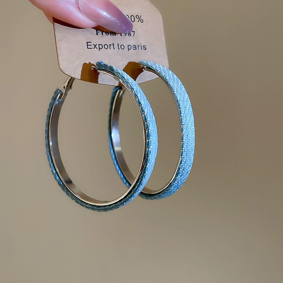 Silbernadel Leopard Harz Geo Runde Ohrringe, Retro Myer Stil, Nischen Design für Frauen