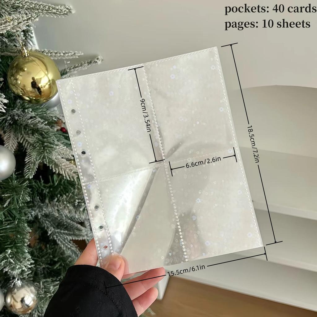 A6 Bow Plush Binder Pocards Holder Cute Girl Ins Idol Card Kpop Po Album Collect Loose-Leaf Card Storage Cover Stationery Quality