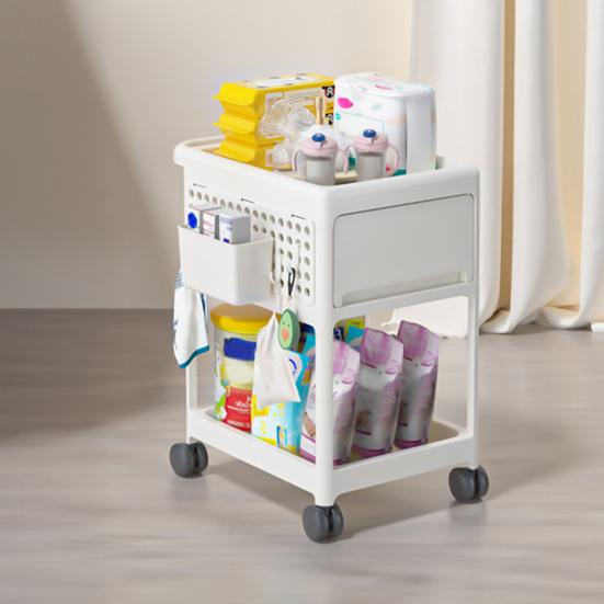 Ruchomy wózek narzędziowy z półką, ruchomy organizer z szufladami i wózek do przechowywania w pokoju dziecięcym, wózek do przechowywania