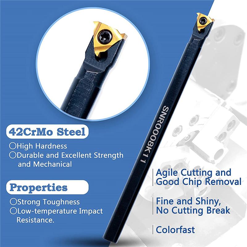 AD23-Lathe Threading Tool Set - Turning Shank Boring Bars With Indexable Carbide Inserts