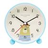 Round Cute Cartoon Animal Clock 4.5-inch Alarm Clock for Children and Students Bedside Silent Sweep Second Night Light