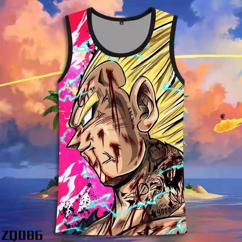 

Японское Аниме Майка Супер Сайя Dragon Ball Мужская Y2k Гоку Без рукавов Детская Мужская 6XL Оверсайз Мода Уличная Одежда Футболка XXL