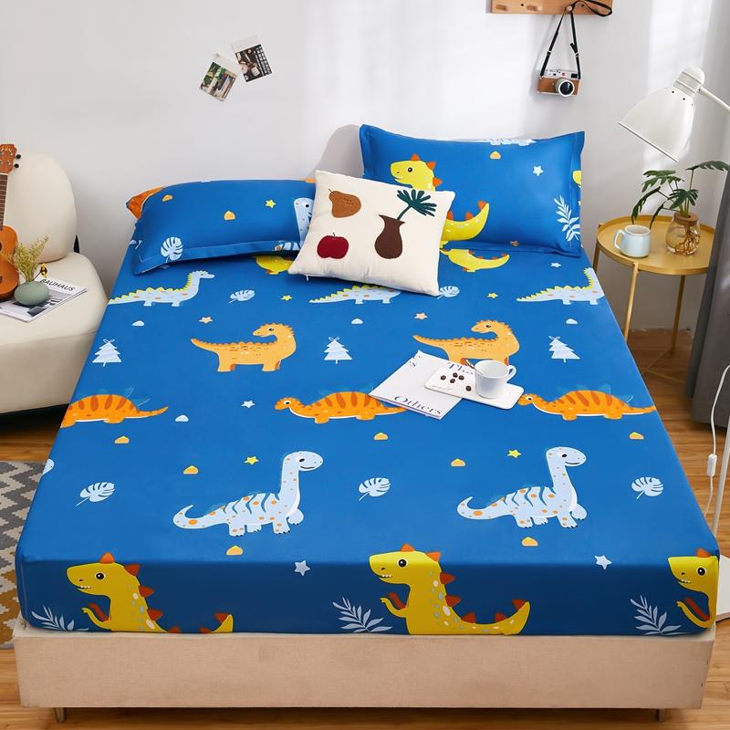 Waterproof Fitted Sheet Home Elastic Bedsheet Skin-friendly Bed Cover Sabanas Para Cama Floral Style Bed Linen(No Pillowcase)