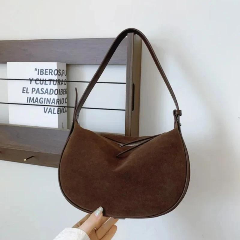 

Матовая ретро сумка через плечо маятниковая сумка-пельмень большая вместительная сумка на молнии молодежная сумка высокого качества