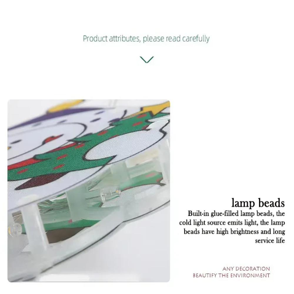 Snowman Shaped Window Hanging Light Santa Claus Xmas Color Lamp New Christmas Lamp