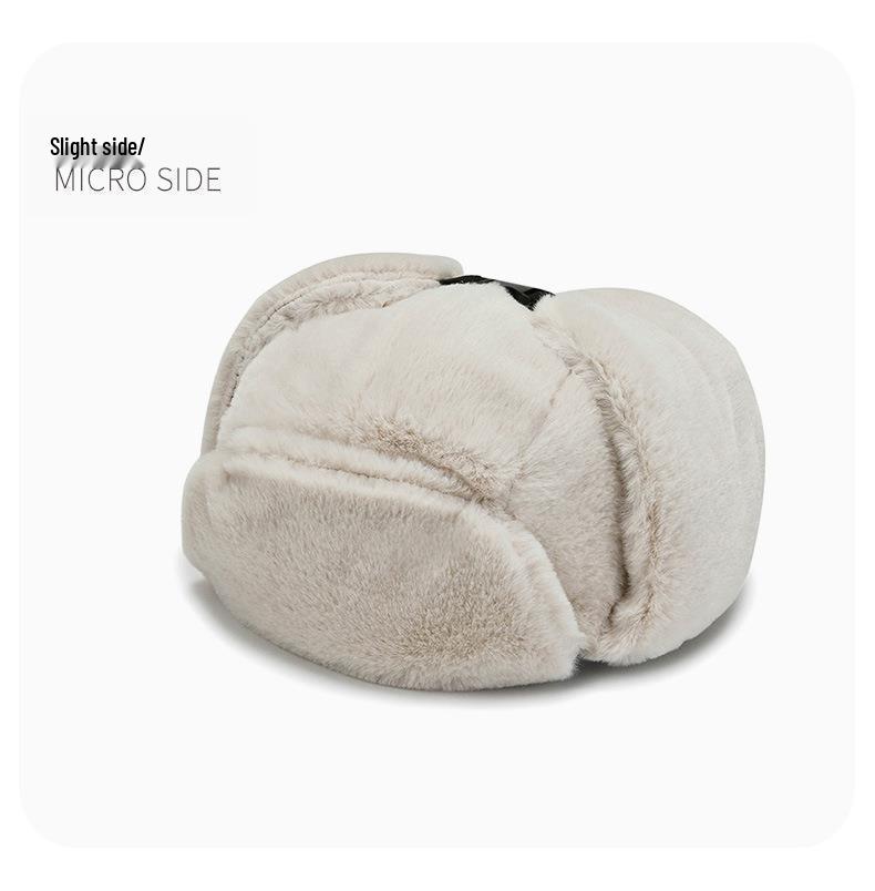 Winter Women's Windproof Faux Rabbit Fur Hat with Ear Protection - Fashionable & Warm for Outdoor Cycling