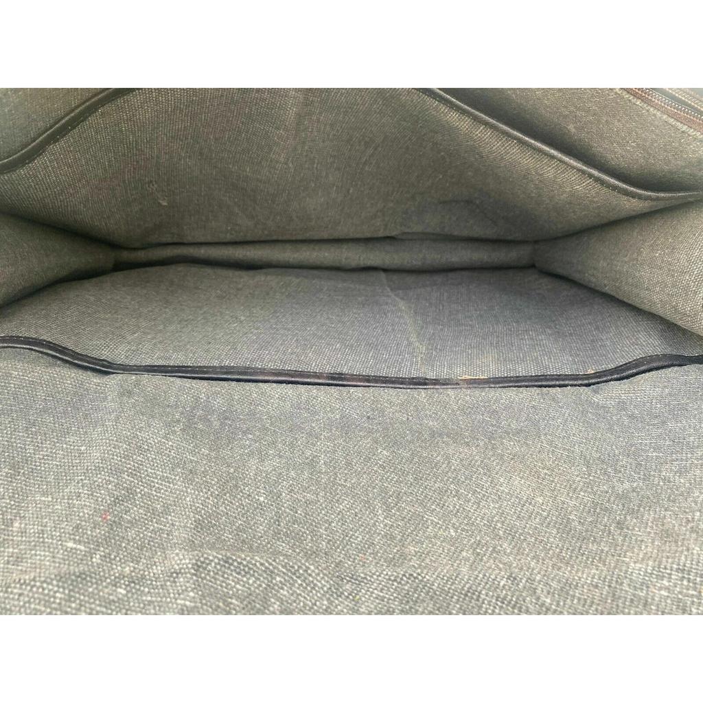 Leather Messenger Bag Shoulder 18" Laptop Briefcase (Handmade Bag) Women's Black