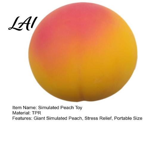 Simulated Peach Squeeze Toy Giant Toy Stress Relief Sensory Pinch Relievers Realistic Fruit Ball Fidget for Home Office Relaxation Anxiety Gadget