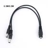 10pcs 0.3/0.5m DC 1 Female To 2 Male Way Connector Plug Power Supply Splitter Extend Cable 5.5mmx2.1mm Cord for Led Strip Light