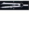 Drapas German Style Interchangeable Compass, Spring Compass, 0.5mm, with Sharpener, 02094