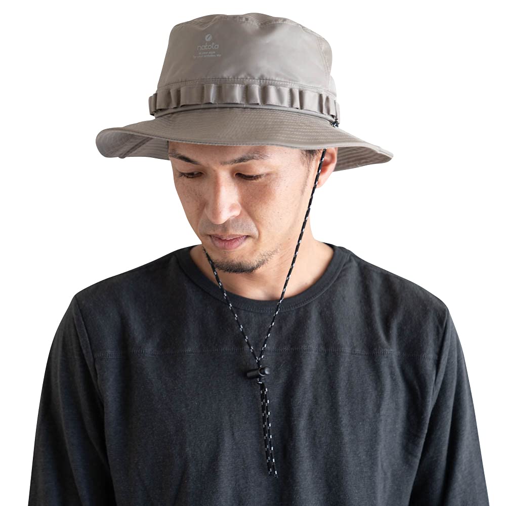 Nakota Waterproof Nylon Hat FREE Waterproof Nylon Safari Adventure Bucket and One Size Fits Head Greige Hat, Hat, Hat, Hat, Men's Women's, All,