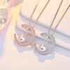 925 Sterling Silver Necklace Pendant 5A Zircon Moon High Quality Fashion Jewelry For Women Men Wedding Birthday Party GiftGood Product