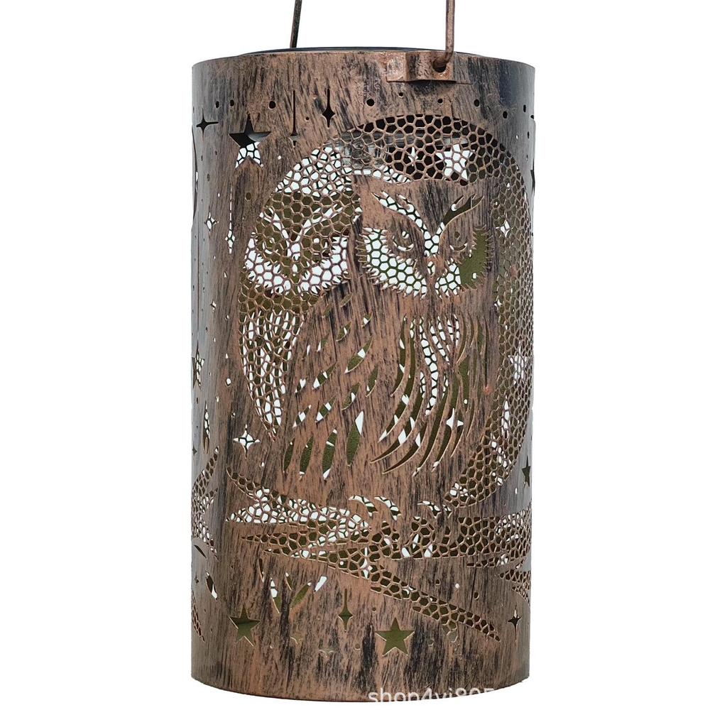 Best-Selling Waterproof Solar Lantern - Retro Iron Art Tree of Life Design for Outdoor & Garden Hanging