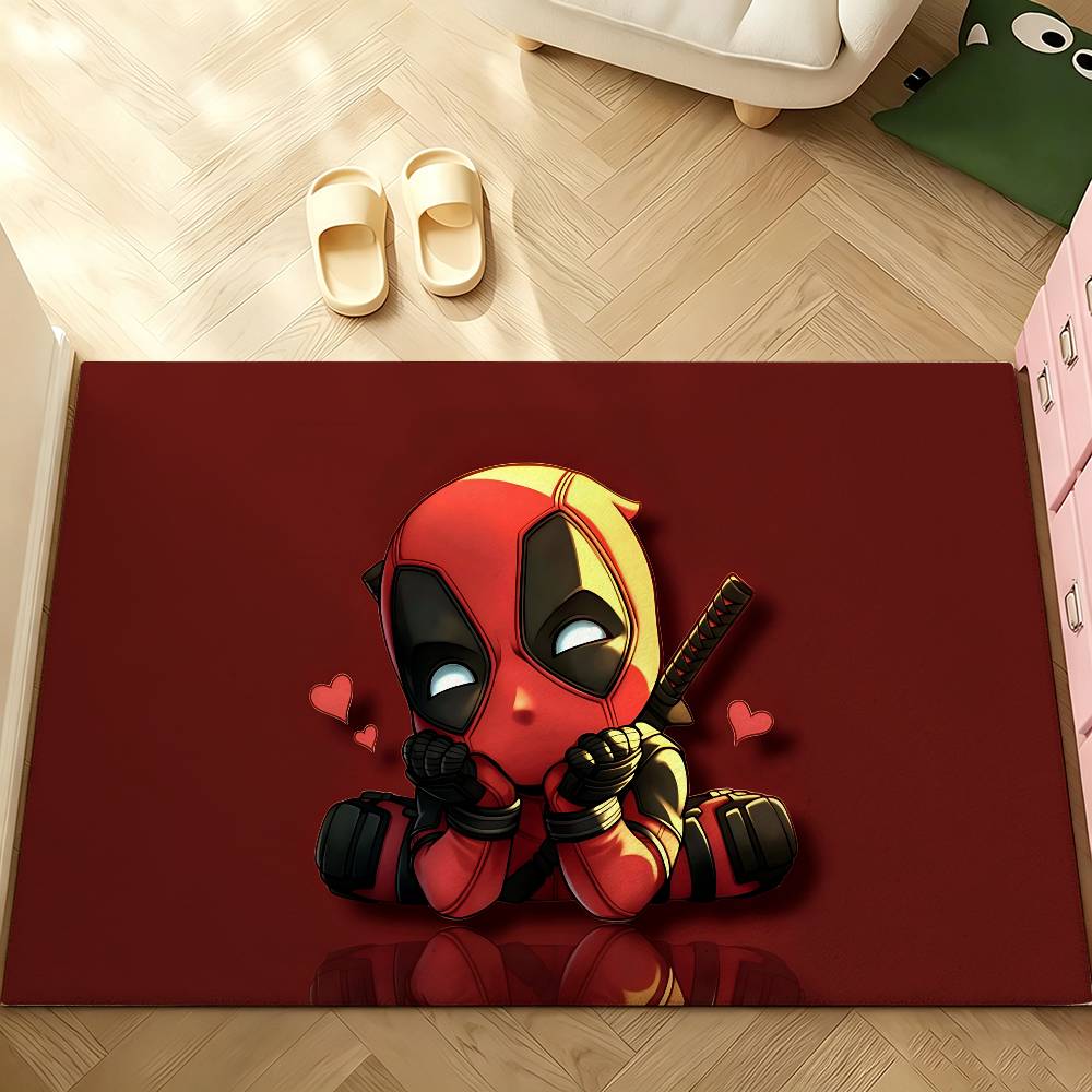 Cute-D-deadpool-S Carpet Bathroom Anti-slip Mat Door Mat Home Decoration Mat Entrance Door Mat Scratch-resistant Door Mat