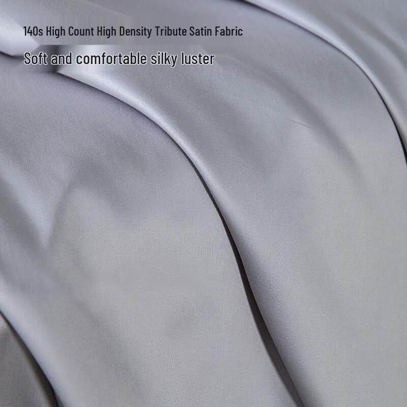 LINPURE 140-Thread Count Long-Staple Cotton 4-Piece Bedding Set