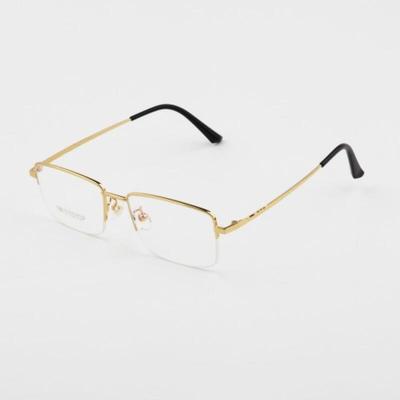 Men's and Women's Couple Semi-Metal Frame Square Glasses Frame